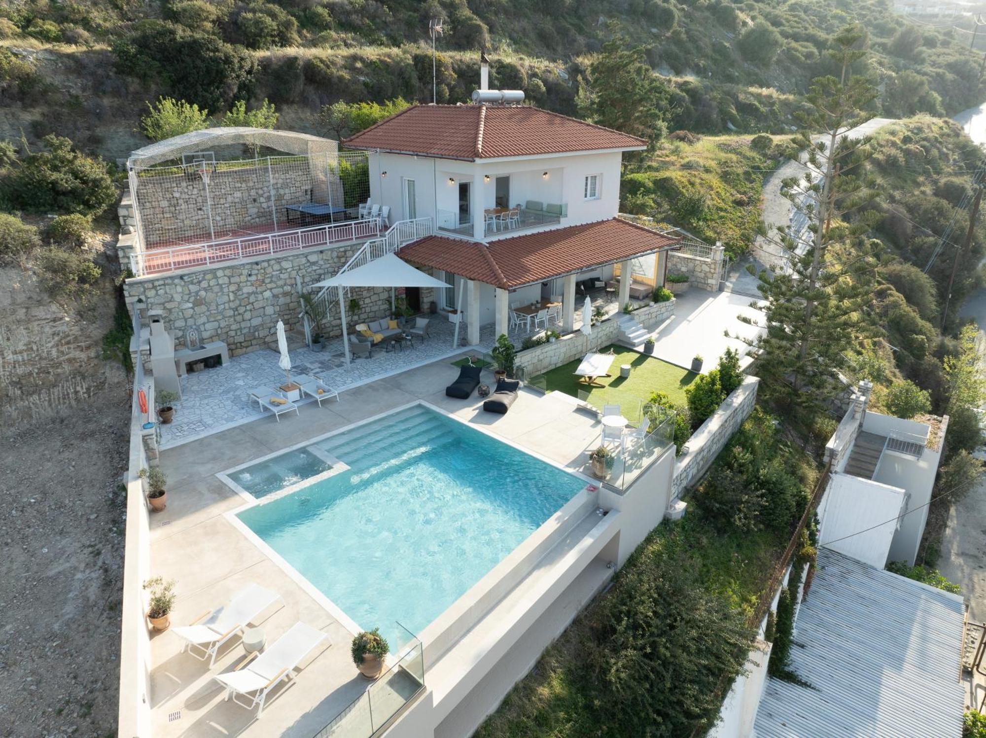 Amazing View Villa Aliki With Infinity Pool & Spa Ligaria  Dış mekan fotoğraf