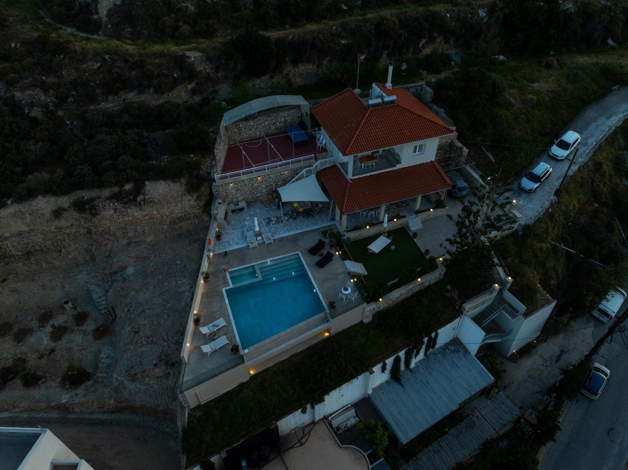 Amazing View Villa Aliki With Infinity Pool & Spa Ligaria  Dış mekan fotoğraf